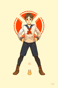 moaniecat:  Sailor Attack on Titan kids! While many put flower