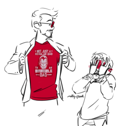 mollykflood:Here’s some Iron Dad and Spidey Son doodles I drew