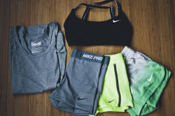 running-up-hill:  New running gear! My favorite colors.