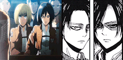 becauseoppositesattract:    Levi & Mikasa | Anime vs Manga| ♠