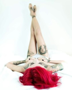 malamartamodel:  #red #redhair #ink #inked #inkedgirl #tattoo