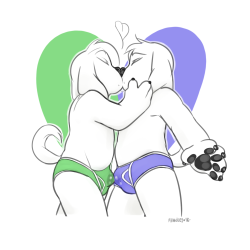 leosaeta:mewdlog:Dog Kisses     Commissioned by Leoseata   2016