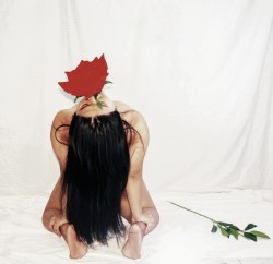 just-awild-thing: Red Rose Serie  I grow where you plant  Self-portrait