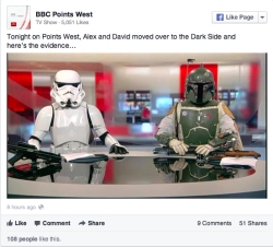 lordwanjavi:  BBC News Anchors Go On Screen Dressed As A Stormtrooper