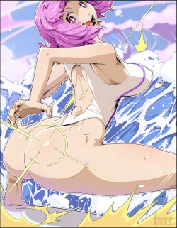 ictiosis:  Butt guillotine Hanabe Kawai - Keijo!!!! 