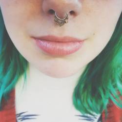 lil-mintleaf:  New nose bling. ❤ 