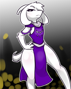 ihara-draws:Asriel is my bby fite me. Also, thighhighs.Oh my~