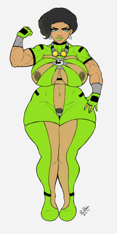 jack-aka-randomboobguy:  This is Cathleen Lowe aka CAT 5. She is a 34 year old Aerokinetic.  She’s the younger sister to Clara Caldwell aka Mama Watt and Amelia Caldwell aka Jiggly Watt’s aunt. Standing at almost 6’5 and weighing 290lbs she is