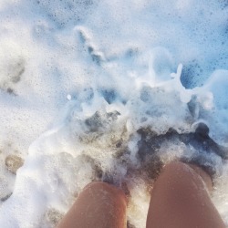 playing in the surf