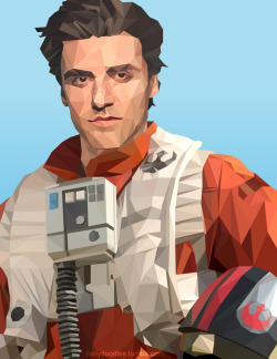 kellydoodles:  Low-poly Poe this time. This one was incredibly