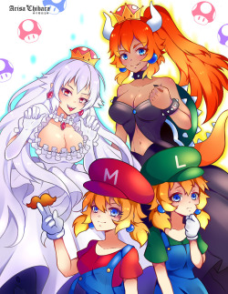 arisa-chibara: Booette, bowsette, mariette(?), luigette(?) lmao