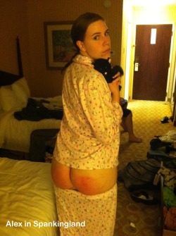 This picture is a year old. It&rsquo;s from my very first night at a spanking party, at TASSP 2012. Awww. 