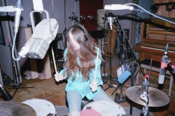 haim:  January 2013, Danielle at The Bank studio recording drums