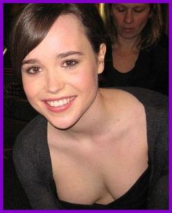 nude-celebz:  Ellen Page showing some serious cleavage  Love