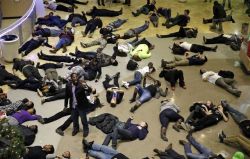 the-gasoline-station:  Ferguson Protesters Stage ‘Die-In’