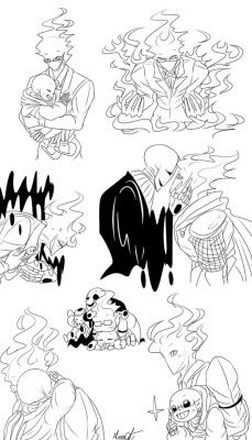 mooncatyao:  [Grillster & Sansby] doodle~you can see the