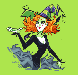 zoestanleyarts:  Never too late for Gothtober! Scary Godmother,