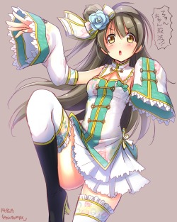 abaslev:  asian clothes heels love live! minami kotori thighhighs