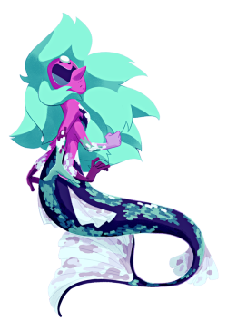 weirdlyprecious:  It’s the fusion mermaid brigade!based on @Snowydesertfox’s