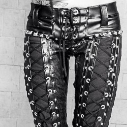 toxicvisionclothing:  Lace it up. #toxicvision #handcrafted #leatherpants