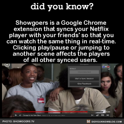 did-you-kno:  Showgoers is a Google Chrome extension that lets