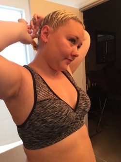 snsbwifepics:  Wife getting ready for work. Never know if she