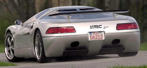 carsthatnevermadeit:  Lotec Sirius, 2000. A mid-engined supercar prototype with a twin-turbo Mercedes V12 engine which gave it a claimed top speed of 400kph