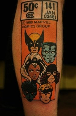 dorkly:  Retro X-Men Comic Book Tattoo Keep that arm in good