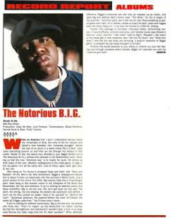 Record Report Notorious B.I.G, The Source ‘94 penned by