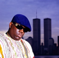 It was my idea to get this shot of Biggie in front of the twin