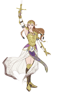 alderion-al:  I was thinking about drawing some Zelda TP vs Zelda