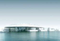 The architectural beauty of the Louvre Abu Dhabi art museum will