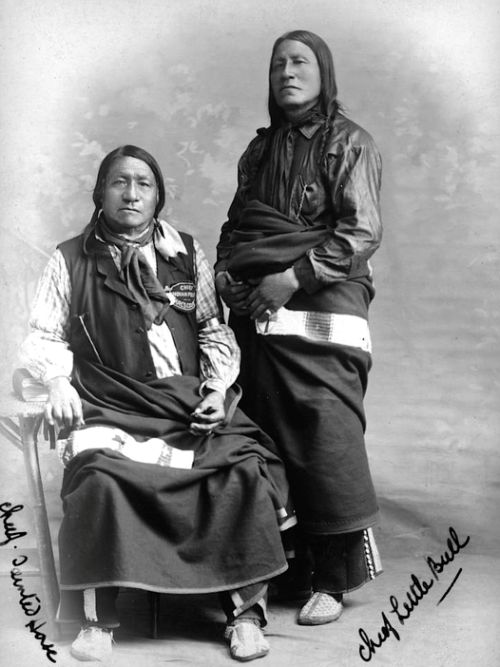 Sioux leaders Painted Horse and Little Bull. Photo from 1880-1900