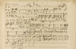 barcarole:  Offenbach’s manuscript of an unidentified ballet