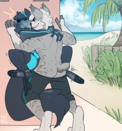 sorimori: commission for wendigoteeth @ FA fun beach activities 