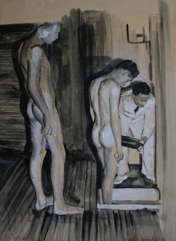 balcombe:  “White wash” Acrylic on paper 