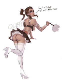 owlerart:  Maid!Korra and some seksi ‘sami  Owler-sama, you