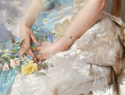 arrests:  A Spring Beauty, by Vittorio Matteo Corcos (detail)