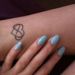 cutelittletattoos:  Ankle tattoo of a infinity heart on Rebecca