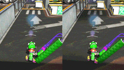 splatoonus:While an Inkling is on the ground, swinging a roller