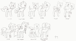 I made some ponies. Not sure on all of them. The deer seem to