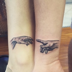 1337tattoos:  matching Michelangelo tattoos with one of my closest