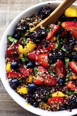 do-not-touch-my-food:  Honey Lime Quinoa Fruit Salad