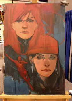philnoto:  Painting done for Heroes Con 2014 art auction