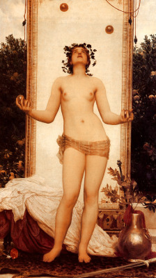 pre-raphaelisme:  The Antique Juggling Girl by Frederick Leighton,