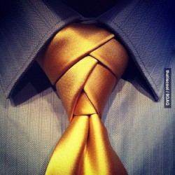 9gag:  The coolest way to tie a tie - Eldredge necktie knot.