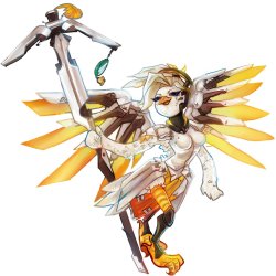 Mercy from Overwatch who is sadly not actually a birdI like this