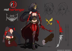fantasy-scifi:  Red Harbinger Character Designby magion02