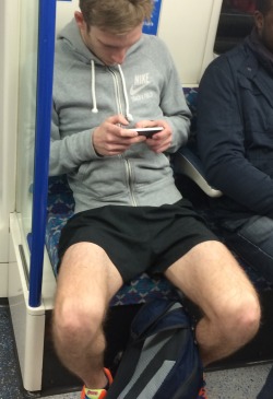 schboyshorts:  bluemount2001:  Orange Trainers on the London Underground  Nice 