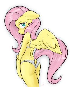 needs-more-pony:  Live-stream drawing. Petite A-cup Fluttershy